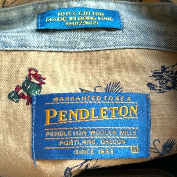 Pendleton Short Sleeve button down shirt Men’s Size Large Fly Fishing - Picture 2 of 4